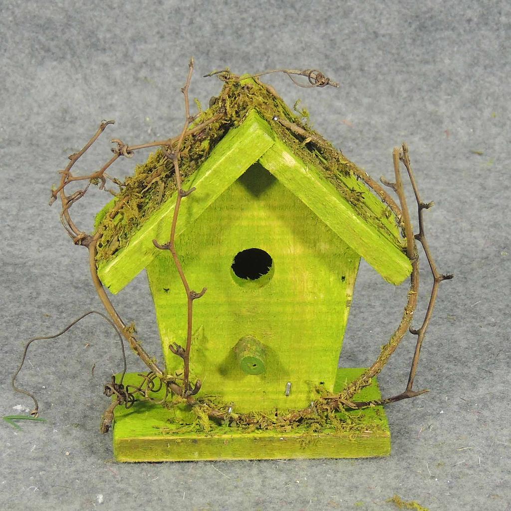 BIRDHOUSE 5.25H X 4"W X 3"D GREEN