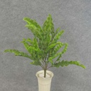 16" FOLIAGE BUSH RUFFLED X7 GREEN/PLASTIC