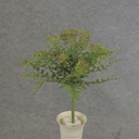 14" FERN BUSH W/BERRIES GREEN/PURPLE