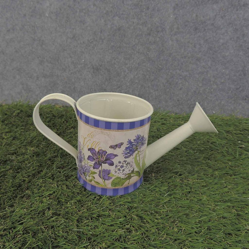 PLANTER WATERING CAN 7.5x3.5" SM. PURPLE CLEMAT