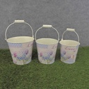 PLANTER HYDRANGEA PRINT 3/SET W/HANDLE & LINER