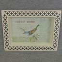 METAL TRAY W/BIRD PRINT 15x11"