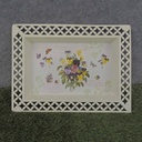 11" METAL TRAY 15x PANSY PRINT