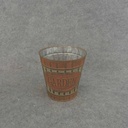 PLANTER TIN 5.5" x 5.75" METAL/"GARDEN"