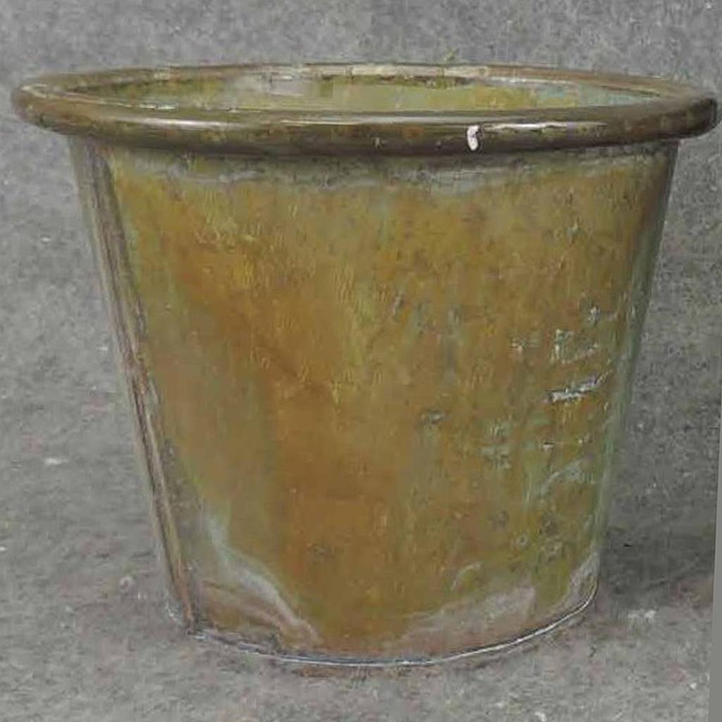PLANTER TIN 5.5x4.5" W/LINER ACID WASH METAL