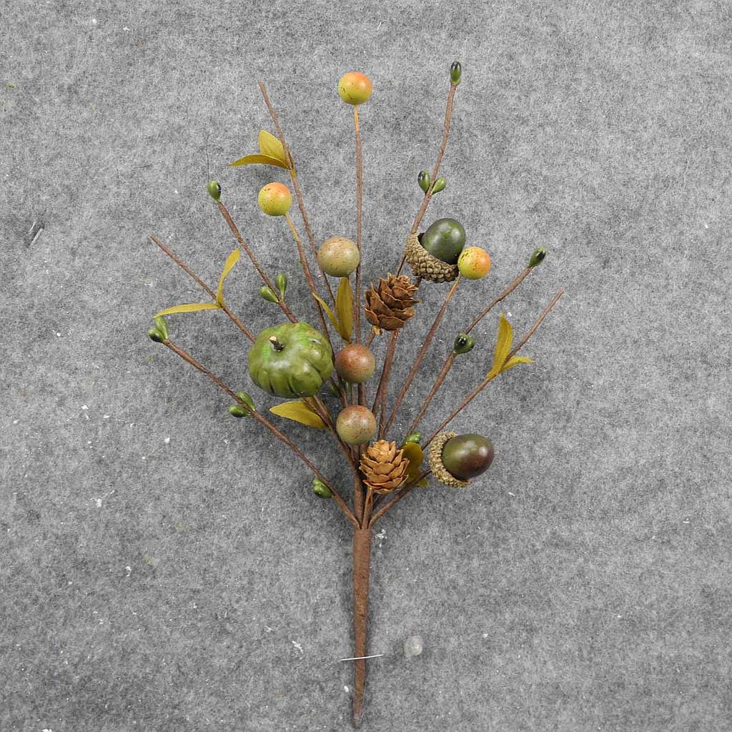 [SLF8019-GRN] 10" BERRY/ACORN/PUMPKIN PICK (6/BAG) GREEN