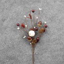 10" BERRY/ACORN/PUMPKIN PICK (6/BAG) WHITE/BURGUNDY