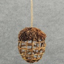 ACORN VINE/CONE HANGING 6.75&quot; X 6.75&quot;