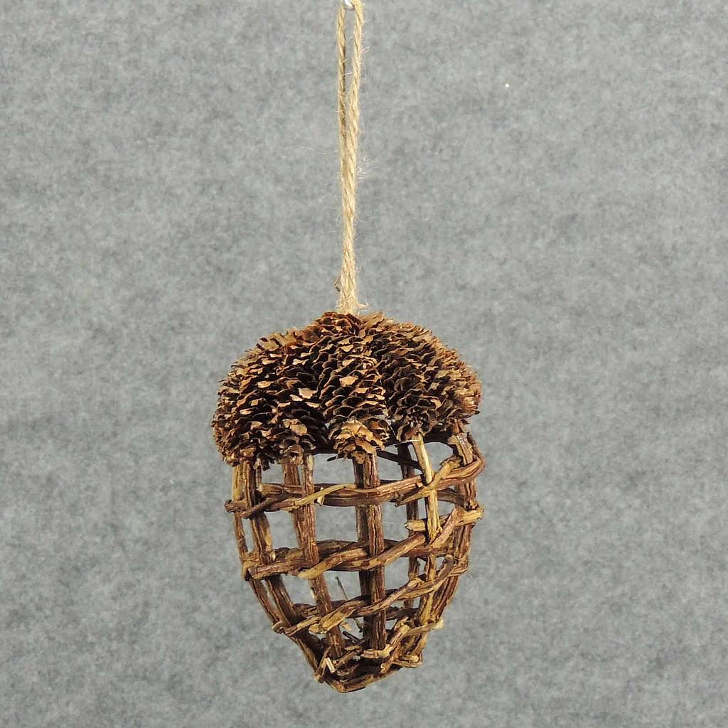 4.5" X 3.5" ACORN VINE/CONE HANGING