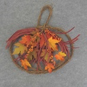 PUMPKIN TWIG 18x18" BERRY/LVS