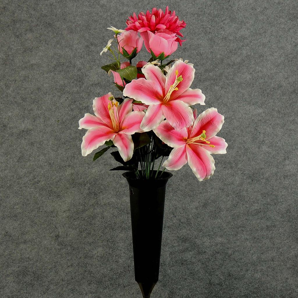 PRE-MADE MEM CONE ARRANGEMENT  BEAUTY/PINK