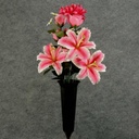 PRE-MADE MEM CONE ARRANGEMENT  BEAUTY/PINK