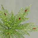 POINSETTIA W/JEWEL 22" GREEN