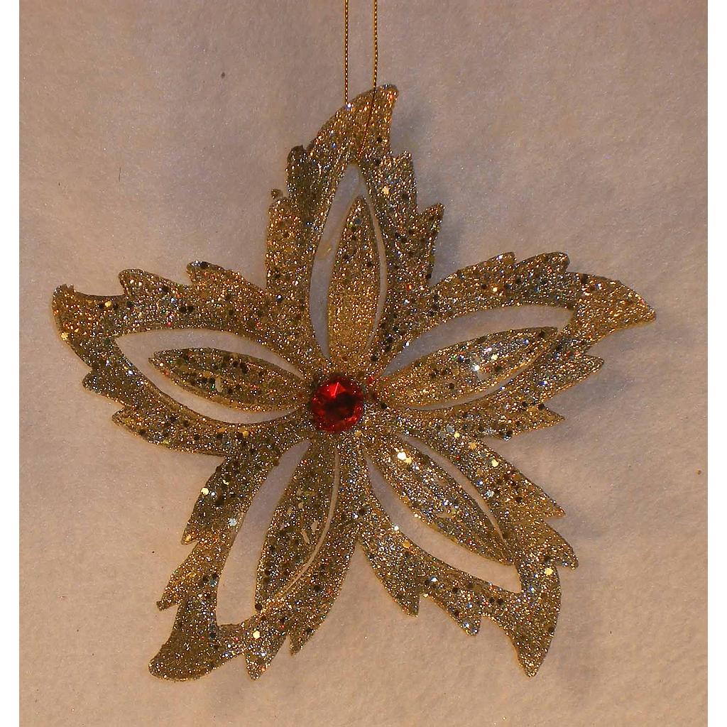 ORNAMENT HANGING W/JEWEL PLATINUM