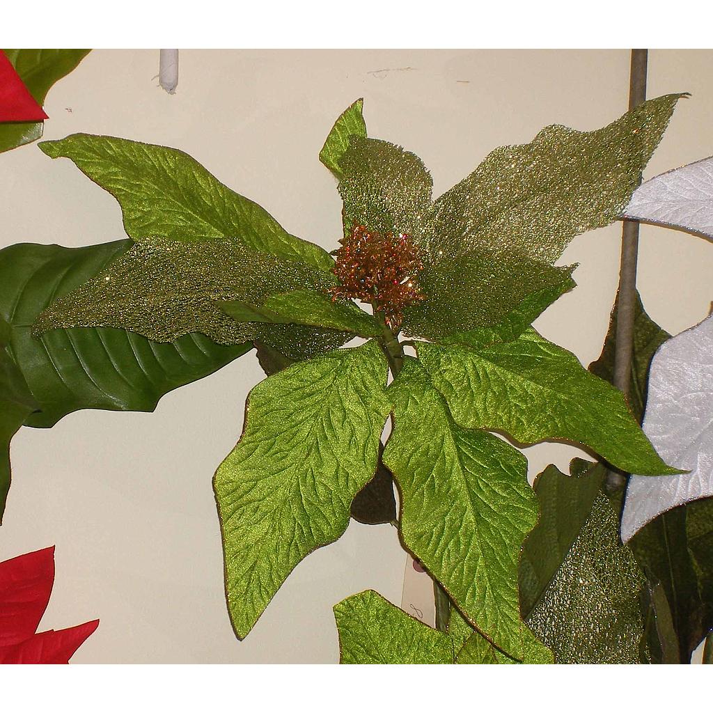 [X100221-GRN] 43" POINSETTIA GREEN VELVET
