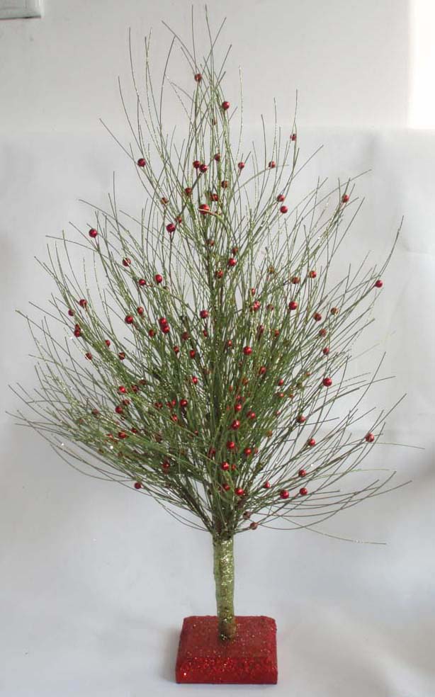 TREE PINE/BERRY 24&quot; RED/GREEN