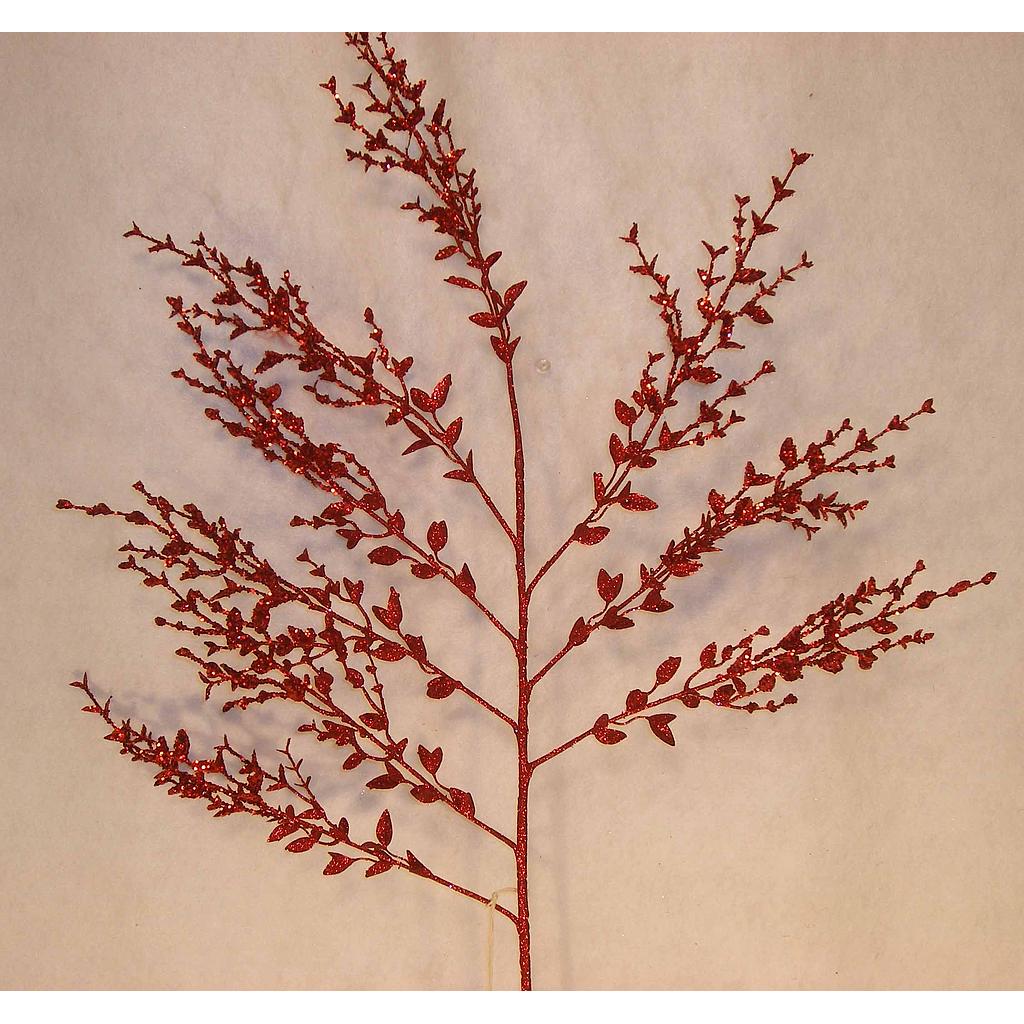 EUCALYPTUS GLITTER SPRAY 38"  RED