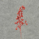 BERRIES 9" PICK GLITTER  RED  RED