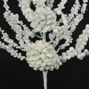 SPRAY 16" BUBBLE BERRY W/CONES W/GLITTER