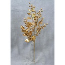 BERRY SPRAY 20" W/HOLLY LEAVES  GOLD