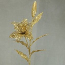 30" TIGER LILY STEM GLITTER GOLD