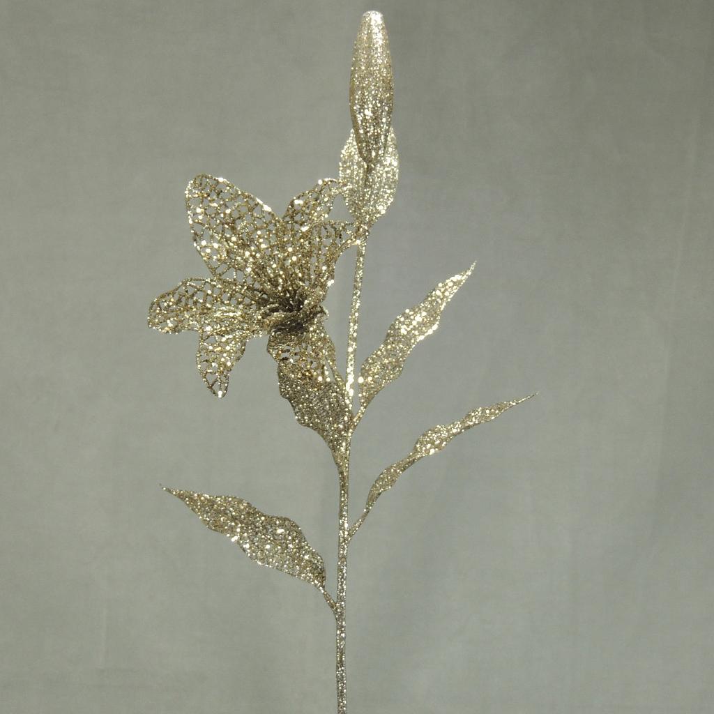 30" TIGER LILY STM GLITTER PLATINUM