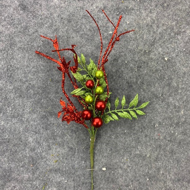 13" BERRY LEAF PICK RED/GREEN