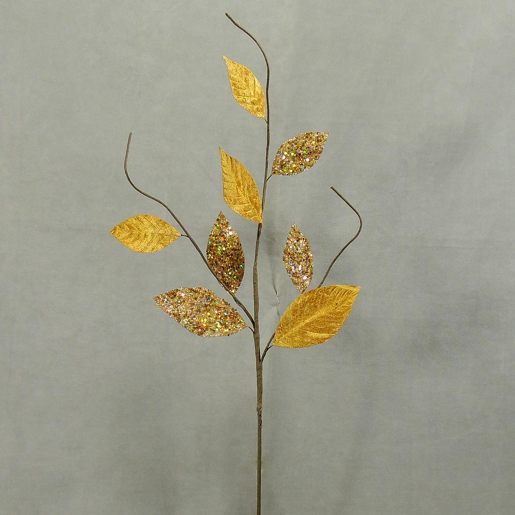 [X10-18-GLD] 28" LEAF SPRAY - GOLD