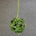 5" MISTLETOE HANGING BALL ORNA