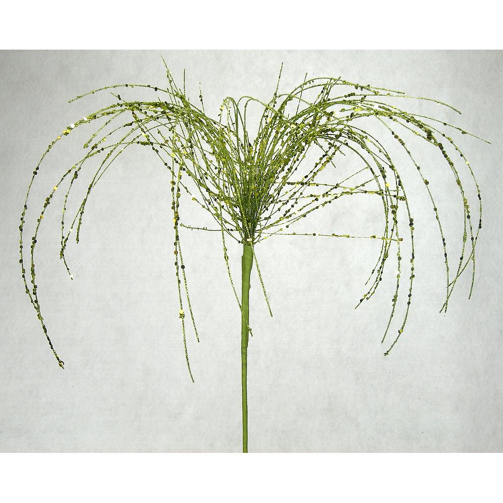 GLITTR FOUNTAIN GRASS SPRAY 30"  LIGHT GREEN
