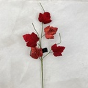 24" LEAF GRAPE VEL/GLIT SPRAY RED