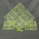 8" SQUARE BRICK GLITTER GREEN (6/BAG)