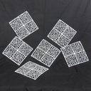 8" SQUARE BRICK GLITTER WHITE (6/BAG)