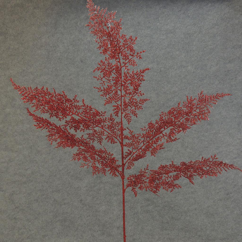 30" GLITTER/LASER CEDAR SPRAY  RED
