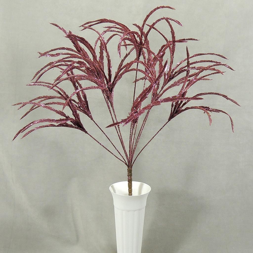 [X38783-PNK] GLITTER DRYANDRA GRASS BUSH  PINK