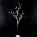 33" GLITTER LONG GRASS SPRAY SILVER(6/BAG)