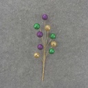11" GLITTER BALL PIC x9 MARDI GRAS