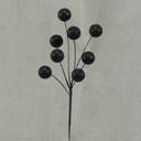 11" GLITTER BALL PIC x8 BLACK