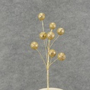 11" GLITTER BALL PIC x8  GOLD