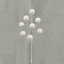 11" GLITTER BALL PIC x8 WHITE