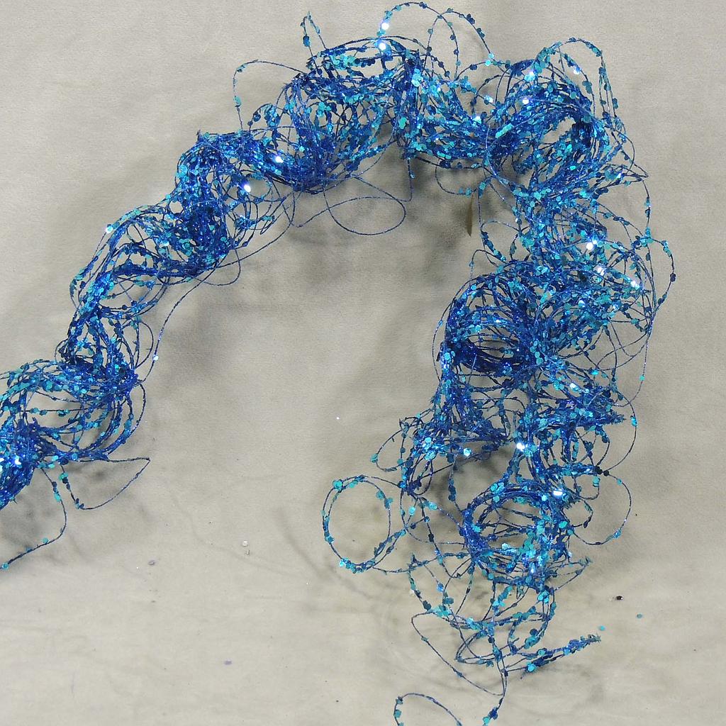 36" GLITTER MOSS WIRE GARLAND  BLUEX