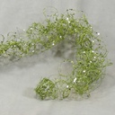 36" GLITTER MOSS WIRE GARLAND  LIGHT GREEN