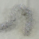 36" GLITTER MOSS WIRE GARLAND  SILVER