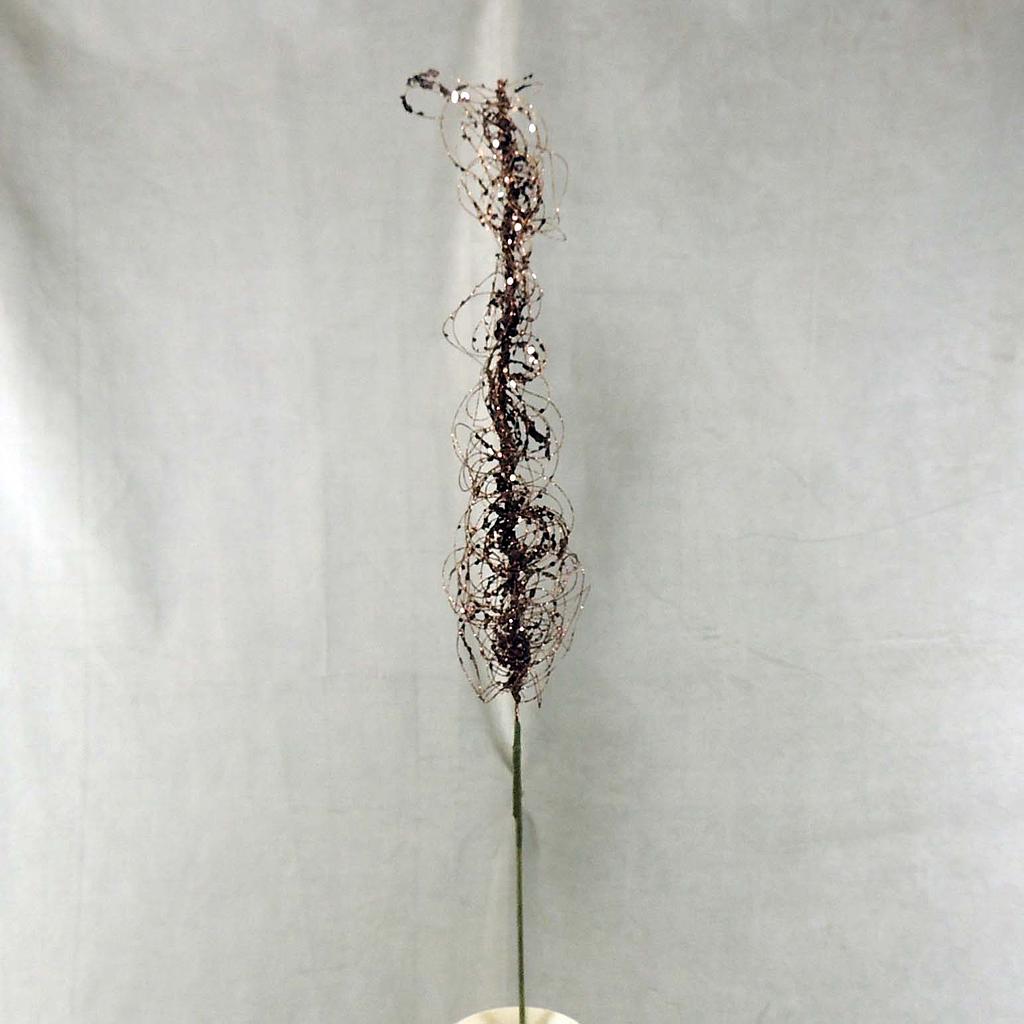 [X81881-CHO] 33" GLITTER MOSS GRASS SPRAY  CHOCOLATE