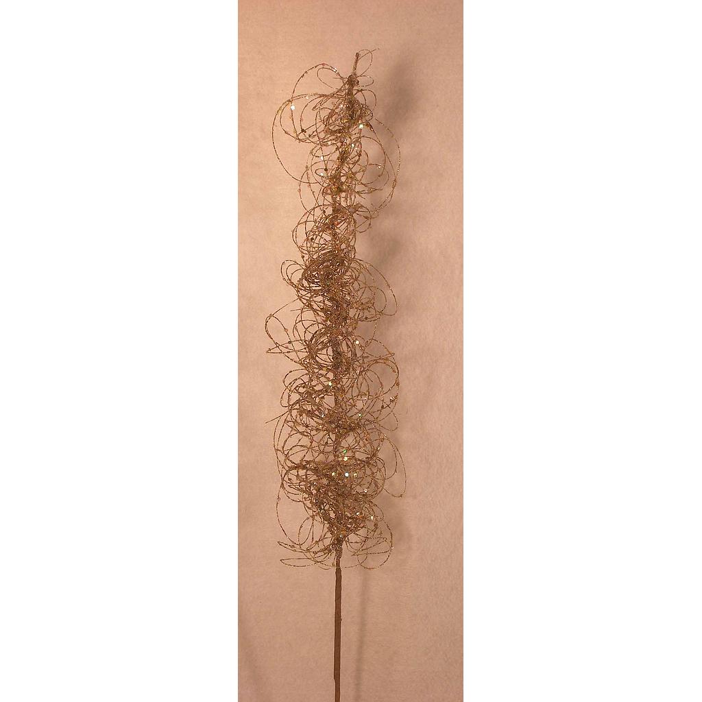 [X81881-PTN] 33" GLITTER MOSS GRASS SPRAY  PLATINUM