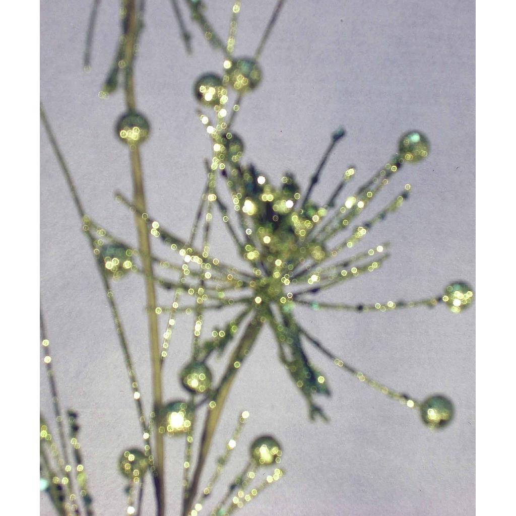 30" GLITTER STARBURST SPRAY X3 1  LIGHT GREEN