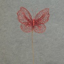 12" RED NETTING BUTTERFLY W/19" PICK