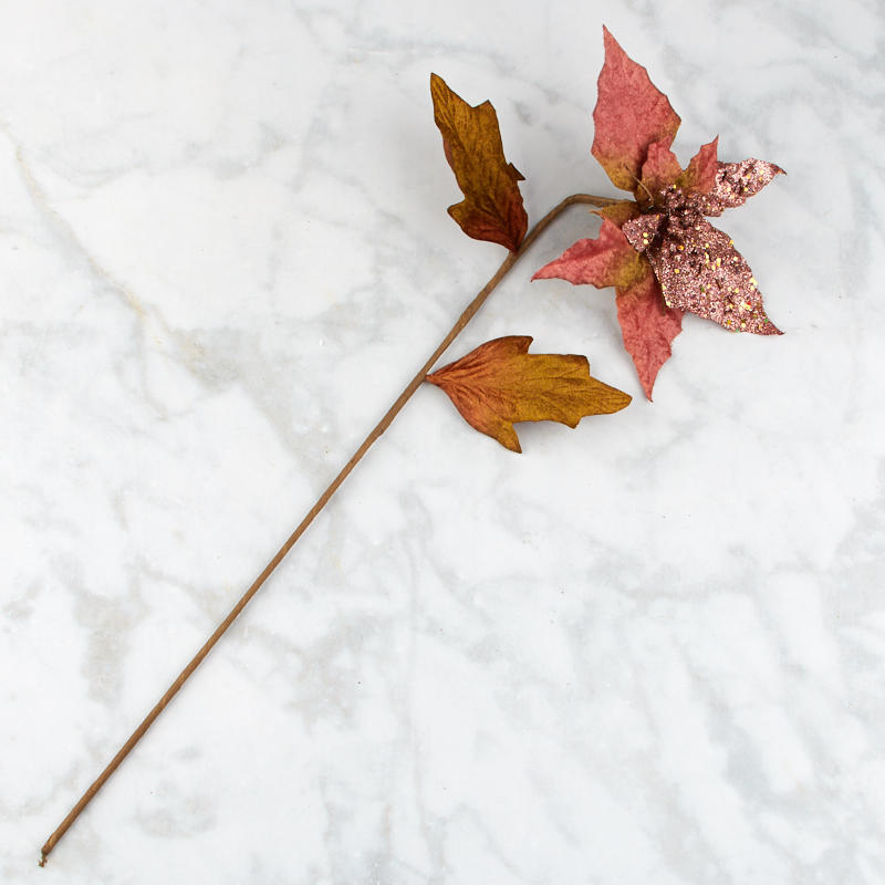 [X82744] 25" POINSETTIA SPRAY