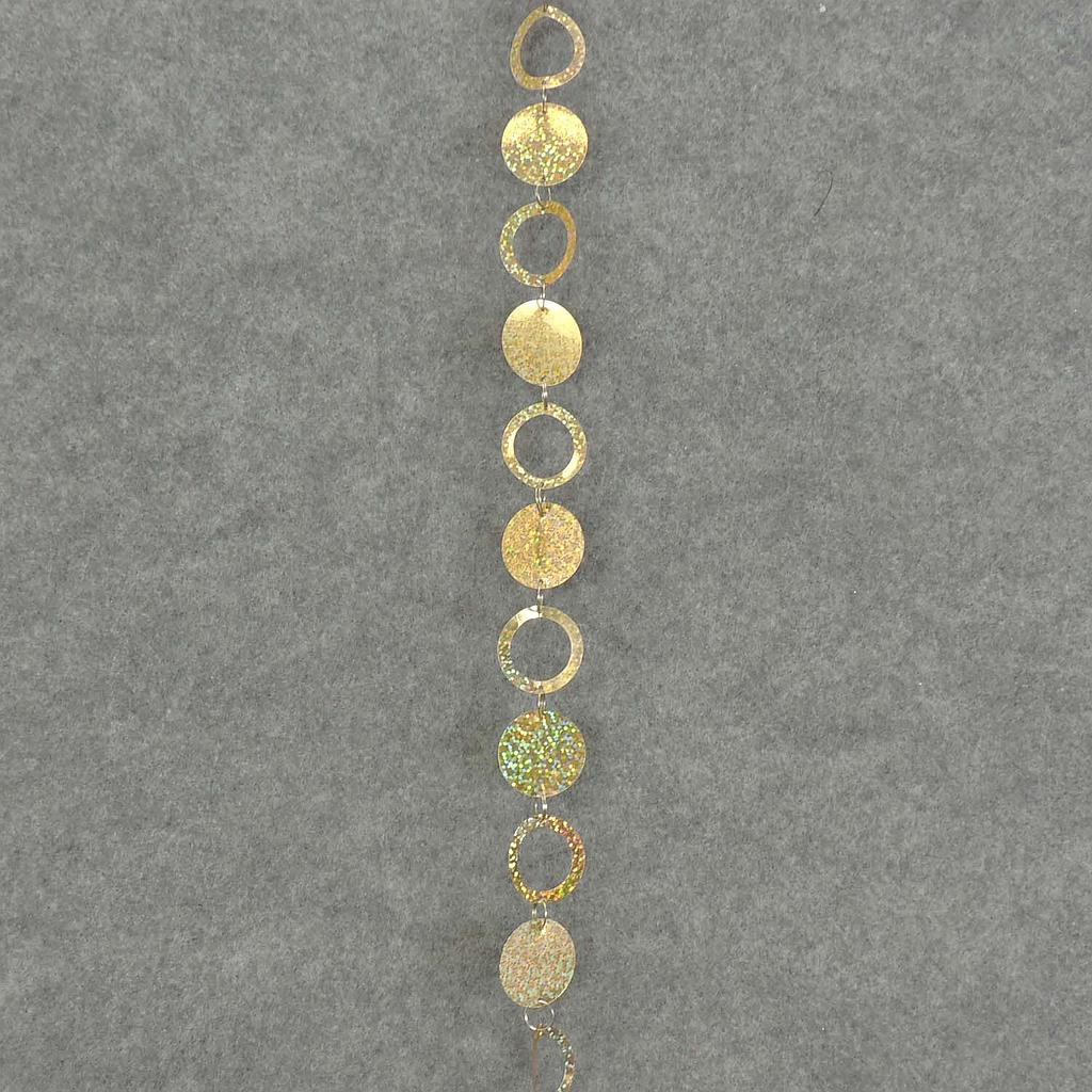[X91342-GLD] 6' CIRCLE/LOOP GARLAND - GOLD
