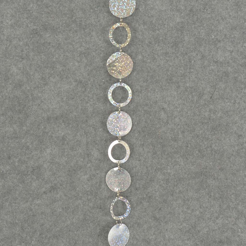 [X91342-SIL] 6' CIRCLE/LOOP GARLAND - SILVER